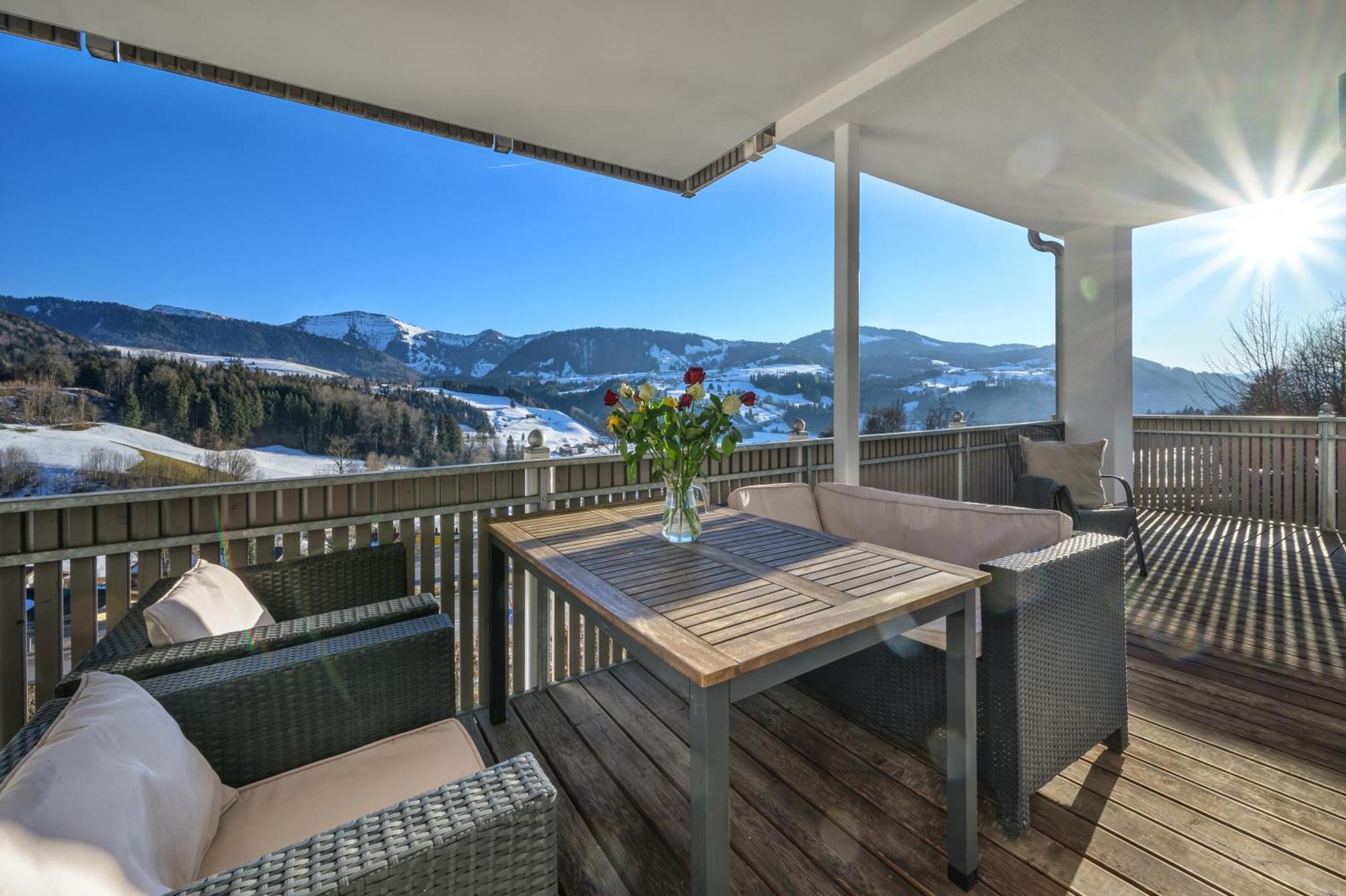 Haus "Bergblick" Ferienwohnung Hochgrat Oberstaufen Mit 2 Schlafzimmer Ngoại thất bức ảnh