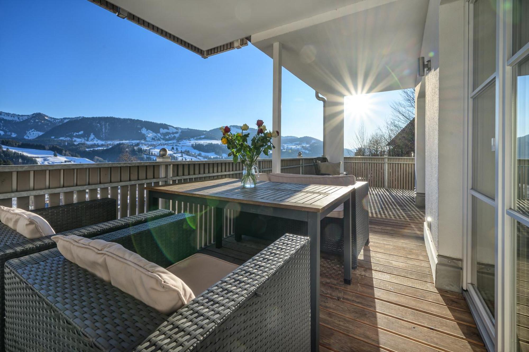 Haus "Bergblick" Ferienwohnung Hochgrat Oberstaufen Mit 2 Schlafzimmer Ngoại thất bức ảnh